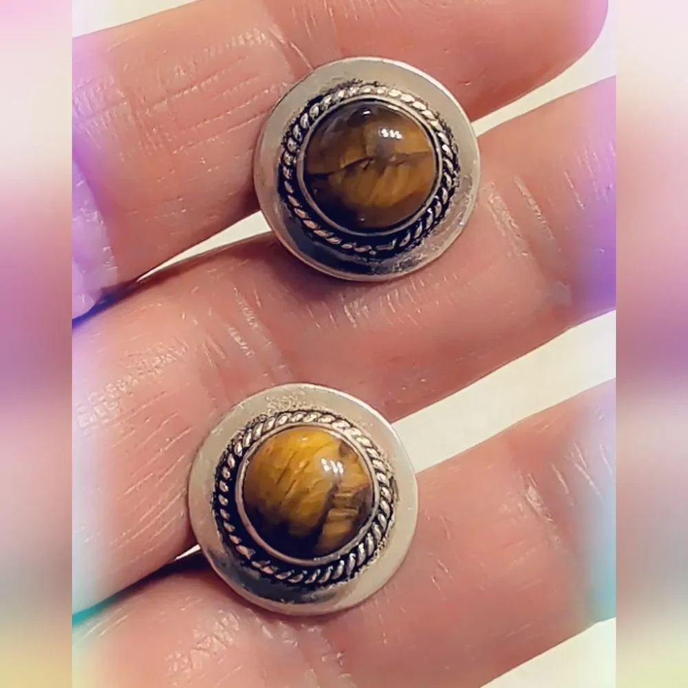 Sterling Silver Cufflinks, Stone Options